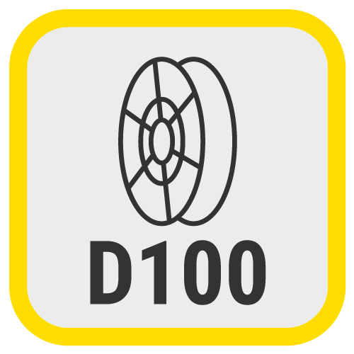 Диаметър на макарата с тел - D100