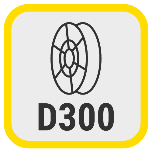 Диаметър на макарата с тел - D300