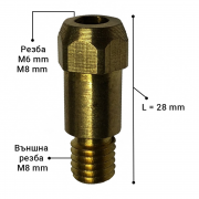 Дюзодържач М6/М8, L=28 mm - означение MB36, блистер Z-Master