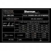 Синергичен инверторен заваръчен апарат Sherman DIGIMIG 205 LCD SYNERGIC