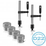 Комплект аксесоари STAHLWERK за заваръчни маси със система от отвори D22