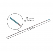 STAHLWERK Волфрамови електроди WR тюркоазени 1,6 x 175 mm / 2,4 x 175 mm