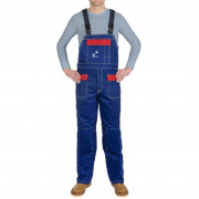 WELDAS Син памучен гащеризон, забавящ горенето Fire Fox ™ 33-2700