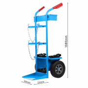 Количка за газови бутилки с рафт