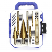 Комплект стъпаловидни свредла с титаниево покритие – 7 части