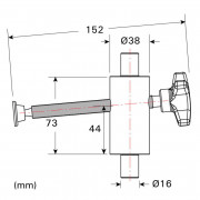 StrongHand Странична стяга XL, Ø 16 mm
