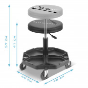 STAHLWERK Мобилна табуретка за работилница WRH-57 ST