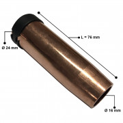 Газова дюза конусна MB401/501, Ø 16 mm, L=76 mm