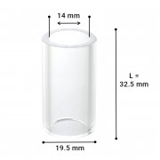TIG Стъклен накрайник Pyrex 19.5×32.5 | T9/17/18/20/26 S | 2P8GS