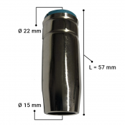 Газова дюза конусна MB25, Ø 15 mm, L=57 mm, блистер Z-Master