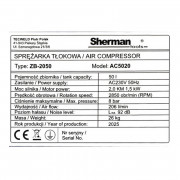 Sherman Маслен бутален компресор 50л, 8 бара - AC5020