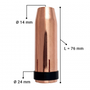 Sherman Газова дюза силно конусна MB401/501, Ø 14 mm, L=76 mm