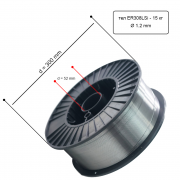 GEKA Заваръчна MIG тел за неръждаема стомана 308LSi - 15 кг