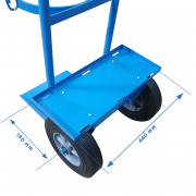 Количка за газови бутилки с рафт