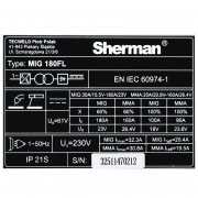 Телоподаващ комбиниран инверторен апарат 2 в 1 Sherman MIG/MAG 180FL