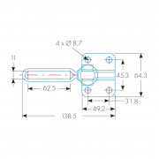 StrongHand Вертикална превключваща стяга с адаптер Alpha 28
