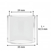 TIG Стъклен накрайник Pyrex 35×32.5 | T9/17/18/20/26 L | 2P18GSLD