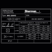 Синергичен инверторен заваръчен апарат Sherman MIG 200HD