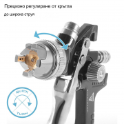 STAHLWERK HVLP Пистолет с дюза 1,4 mm и проточна чаша 600 ml SG-600 ST