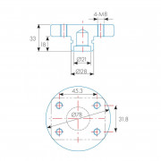 StrongHand Вертикална превключваща стяга с адаптер Alpha 28