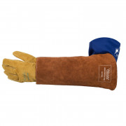 WELDAS Ръкавел за заварчици от телешка кожа Lava Brown ™ 44-7028, 1 брой