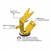 STRONGHAND Стойка за ъглошлайфи до 5"/125mm с магнитна основа