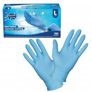 Плътни еднократни ръкавици от нитрил без пудра Haspet , сини