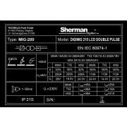 Синергичен инверторен заваръчен апарат Sherman DIGIMIG 210 LCD DOUBLE PULSE