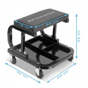 STAHLWERK Мобилна табуретка за работилница WRS-35 ST