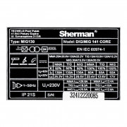 Синергичен инверторен заваръчен апарат Sherman DIGIMIG 141 CORE за безгазово заваряване