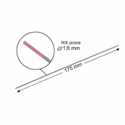 STAHLWERK Волфрамови електроди WX розови 1,6 x 175 mm / 2,4 x 175 mm