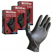 Еднократни ръкавици от нитрил без пудра MasterForce, черни 50 бр.