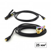 Комбо Заваръчни кабели с ръкохватка A-TYPE / EH02 | 300A и щипка маса GC04 type А / 300А - 25 мм²