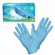 Плътни еднократни ръкавици от нитрил без пудра Haspet , сини