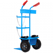 Количка за газови бутилки с рафт