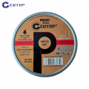 Диск за рязане на метал 125 x 1.0 x 22.2 mm - 10бр. в алуминиева кутия Cutop Profi Plus