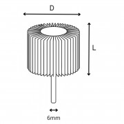TAF Абразивен моп с алуминиев оксид, едрина 80, вал 6 mm