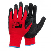 1 стек Предпазни ръкавици с латексово покритие X-LATOS + Подарък Диск за шлайфане Karbosan