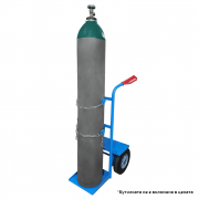 Количка за газови бутилки с рафт