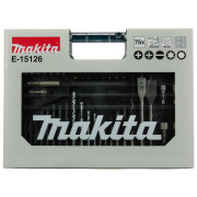 Комплект от 75 части битове-накрайници и свредла, Makita E-15126
