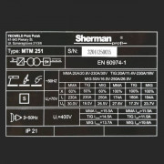 Инверторен заваръчен апарат Sherman MTM 251/4R