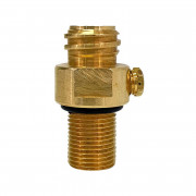 Двупътен месингов вентил за патрони Sodastream, син вариант