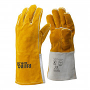 Ръкавици за заварчици с KEVLAR GL122 + Кожен щит за ръце с алуминиево фолио (1 бр.)