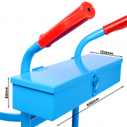Количка за газови бутилки с рафт