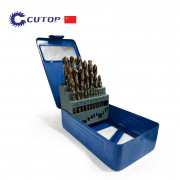 Комплект свредла за метал с 5% кобалт в метална кутия, 1-13 мм (през 0.5 мм), 25 части