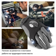 STAHLWERK Работни ръкавици с LED светлина