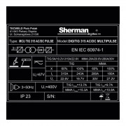 Инверторен заваръчен апарат Sherman DIGITIG 315 AC/DC MULTIPULSE