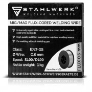 STAHLWERK - MIG/MAG Тръбно Флюсова Тел E71T-GS / Ø 0.6 mm, 1 кг