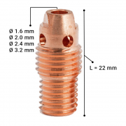 Дифузьор TIG L = 22 mm, SR 9/20