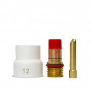 Комплект TIG аксесоари с керамична дюза с цедка #12 (3 части) за T17/18/26